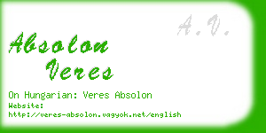 absolon veres business card